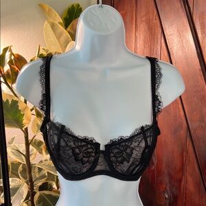 Isabel Sheer Lace Underwire Unlined Balconette Bra